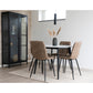 Middelfart Spisebordsstol - Spisebordsstol, Microfiber, Lysebrun, Sorte Ben, Hn1281 ⎮ Sæt af 2 stk. ⎮ 5713917000425 ⎮ 1001190 