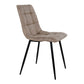 Middelfart Spisebordsstol - Spisebordsstol, Microfiber, Lysebrun, Sorte Ben, Hn1281 ⎮ Sæt af 2 stk. ⎮ 5713917000425 ⎮ 1001190 