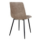Middelfart Spisebordsstol - Spisebordsstol, Microfiber, Lysebrun, Sorte Ben, Hn1281 ⎮ Sæt af 2 stk. ⎮ 5713917000425 ⎮ 1001190 