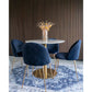 Geneve Spisebordsstol - Spisebordsstol, Velour, Blå, Messing Look Ben, Hn1205 ⎮ Sæt af 2 stk. ⎮ 5713917001484 ⎮ 1001251 