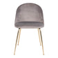 Geneve Spisebordsstol - Spisebordsstol, Velour, Grå, Messing Look Ben Hn1213 ⎮ Sæt af 2 stk. ⎮ 5713917002177 ⎮ 1001252 