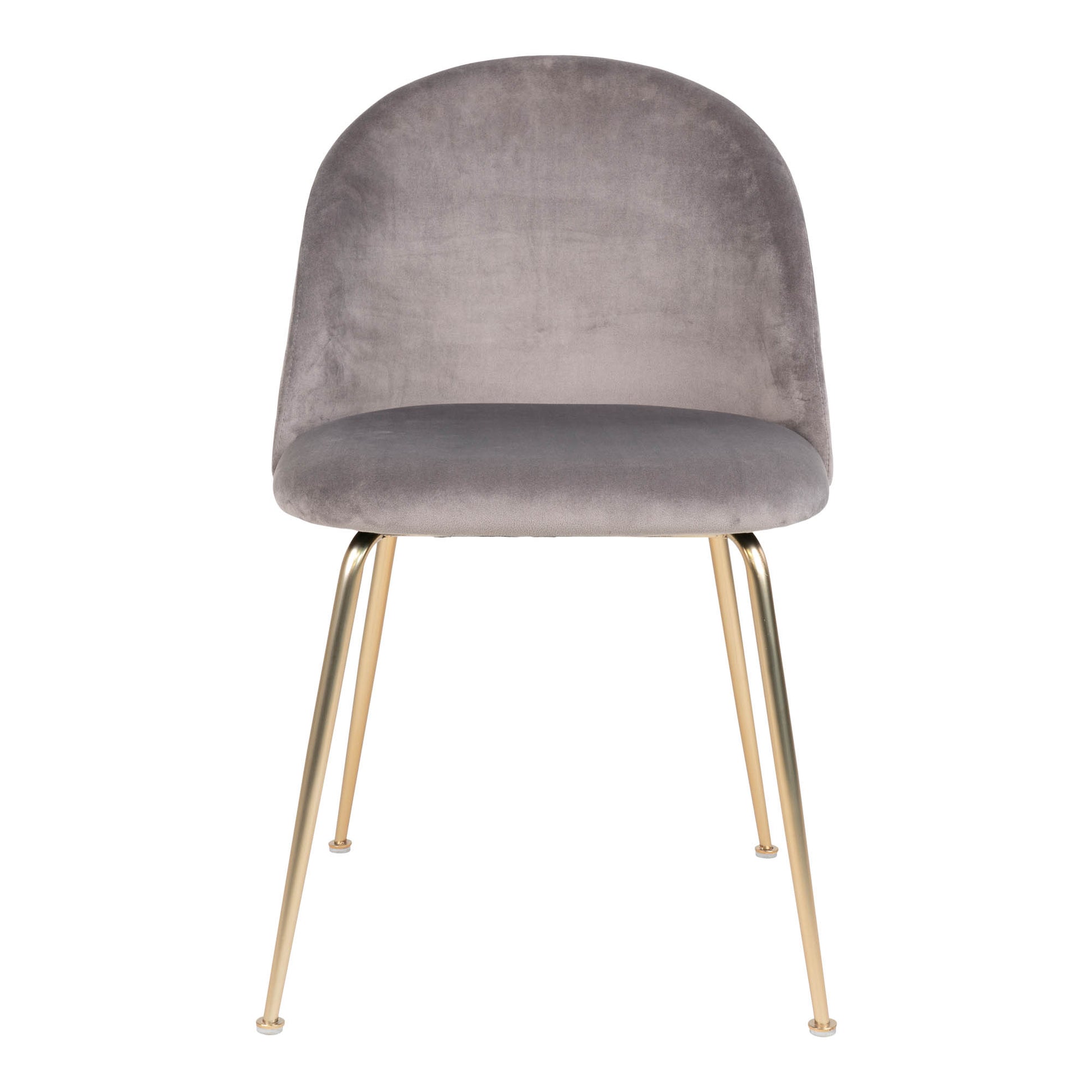 Geneve Spisebordsstol - Spisebordsstol, Velour, Grå, Messing Look Ben Hn1213 ⎮ Sæt af 2 stk. ⎮ 5713917002177 ⎮ 1001252 