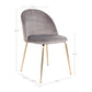 Geneve Spisebordsstol - Spisebordsstol, Velour, Grå, Messing Look Ben Hn1213 ⎮ Sæt af 2 stk. ⎮ 5713917002177 ⎮ 1001252 
