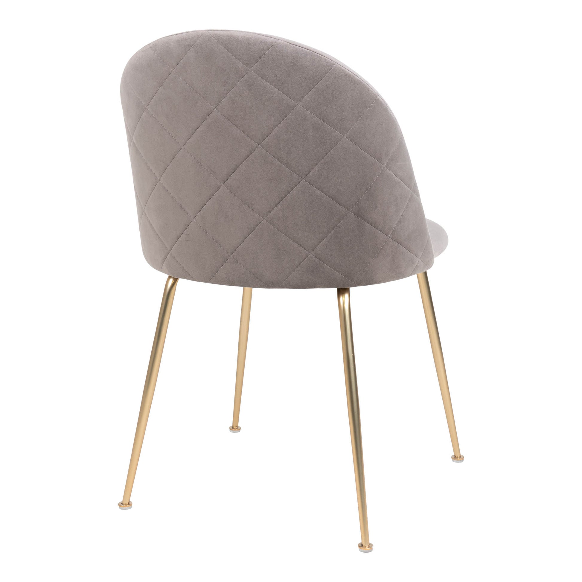 Geneve Spisebordsstol - Spisebordsstol, Velour, Grå, Messing Look Ben Hn1213 ⎮ Sæt af 2 stk. ⎮ 5713917002177 ⎮ 1001252 