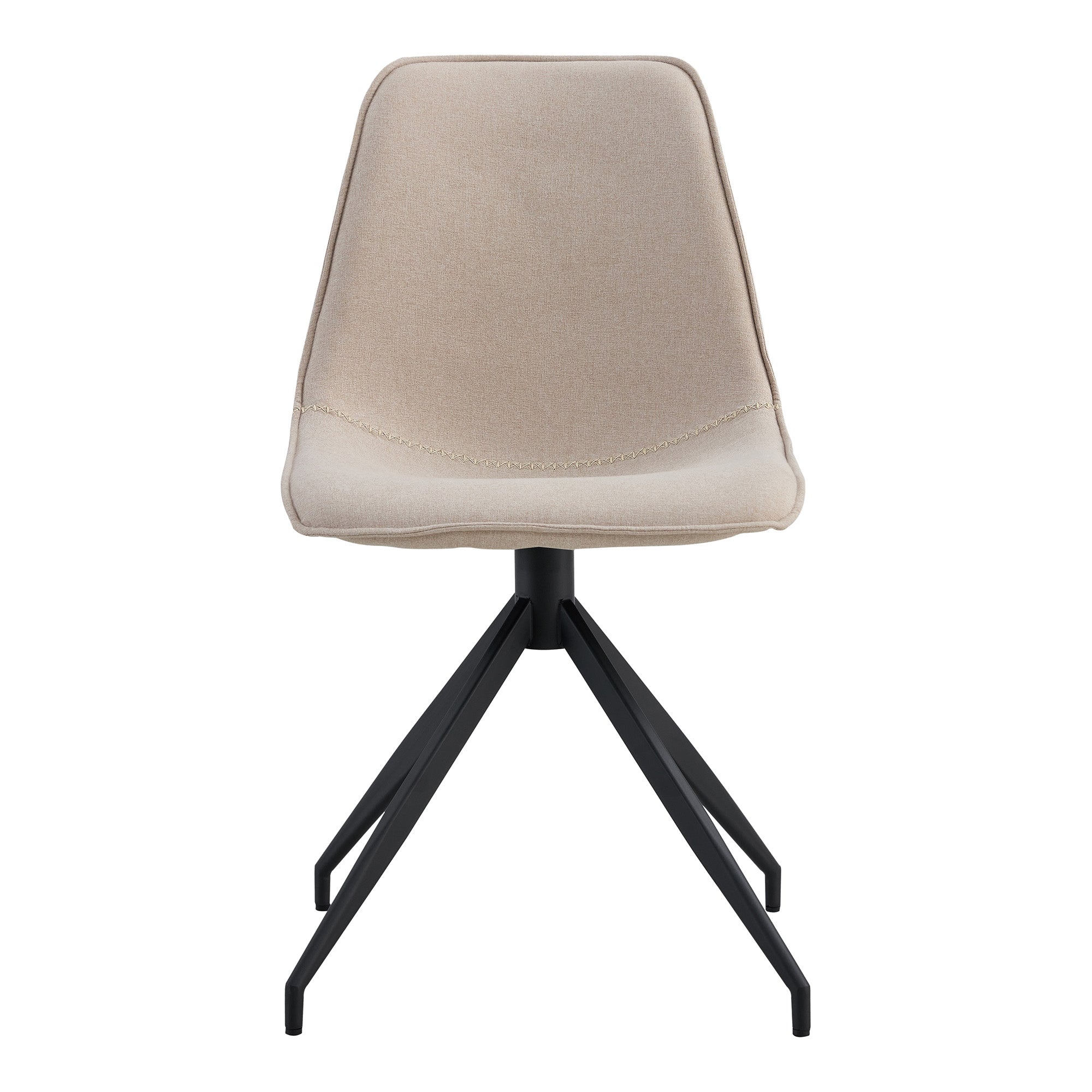 Monaco Spisebordsstol - Spisebordsstol Med Drejefod, Sand Med Sorte Ben, Hn1230 ⎮ Sæt af 2 stk. ⎮ 5713917025343 ⎮ 1001285 