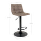 Middelfart Barstol - Barstol, Microfiber, Lysebrun, Sorte Ben, Hn1281 ⎮ Sæt af 2 stk. ⎮ 5713917009374 ⎮ 1001300 