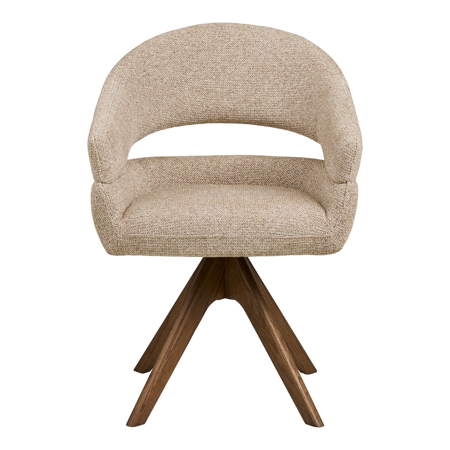 Dover Spisebordsstol - Spisebordsstol Med Drejefod, Sand Meleret, Brune Egetræsben Hn1317 ⎮ 5713917040995 ⎮ 1001409 