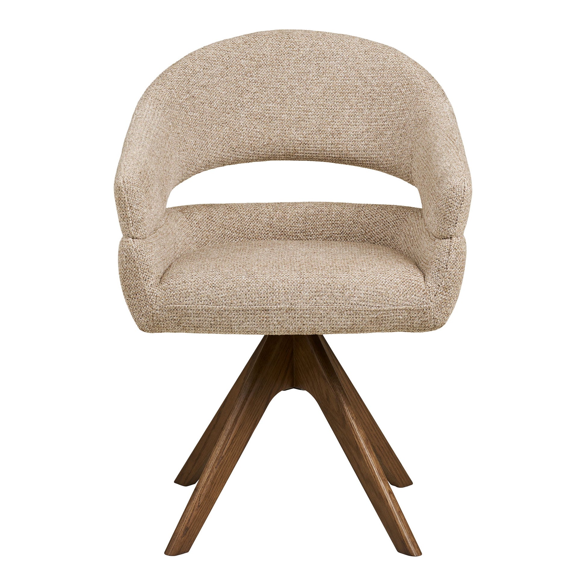 Dover Spisebordsstol - Spisebordsstol Med Drejefod, Sand Meleret, Brune Egetræsben Hn1317 ⎮ 5713917040995 ⎮ 1001409 