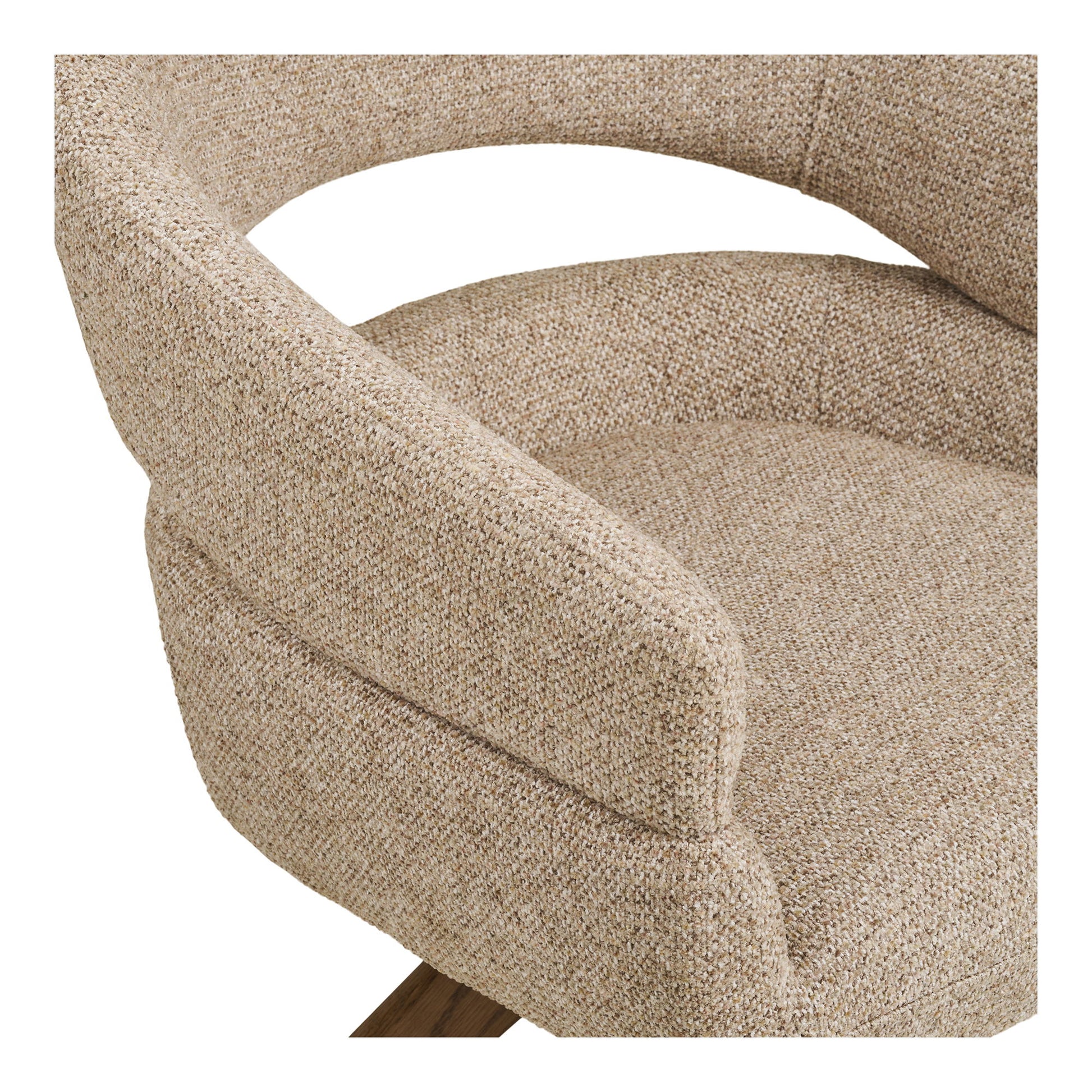 Dover Spisebordsstol - Spisebordsstol Med Drejefod, Sand Meleret, Brune Egetræsben Hn1317 ⎮ 5713917040995 ⎮ 1001409 