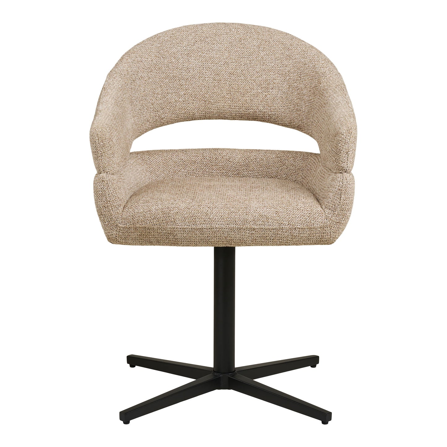 Dover Spisebordsstol - Spisebordsstol Med Drejefod, Sand Meleret, Sorte Ben Hn1317 ⎮ Sæt af 2 stk. ⎮ 5713917040971 ⎮ 1001411 