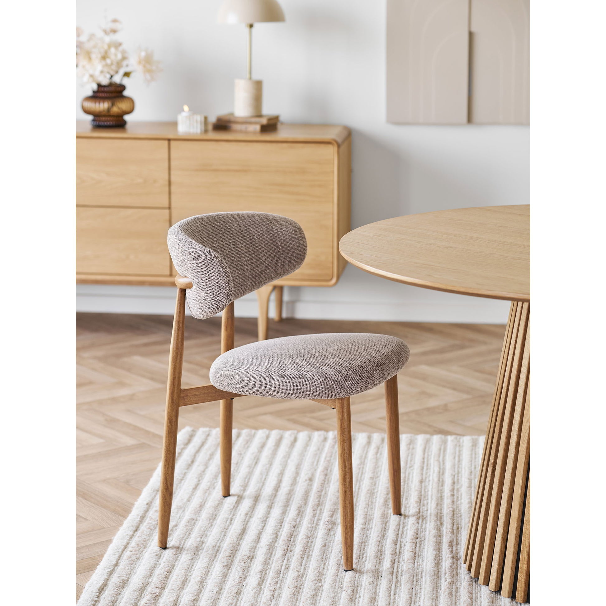 Levanto Spisebordsstol - Spisebordsstol, Sand, Trælook Ben, Eg Hn1302 ⎮ Sæt af 2 stk. ⎮ 5713917038244 ⎮ 1001475 