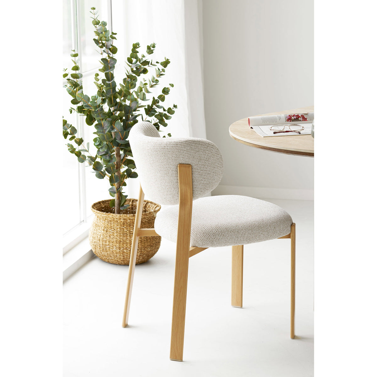 Savina Spisebordsstol - Spisebordsstol, Sand, Trælook Ben, Natur Hn1422 ⎮ Sæt af 2 stk. ⎮ 5713917044375 ⎮ 1001485 