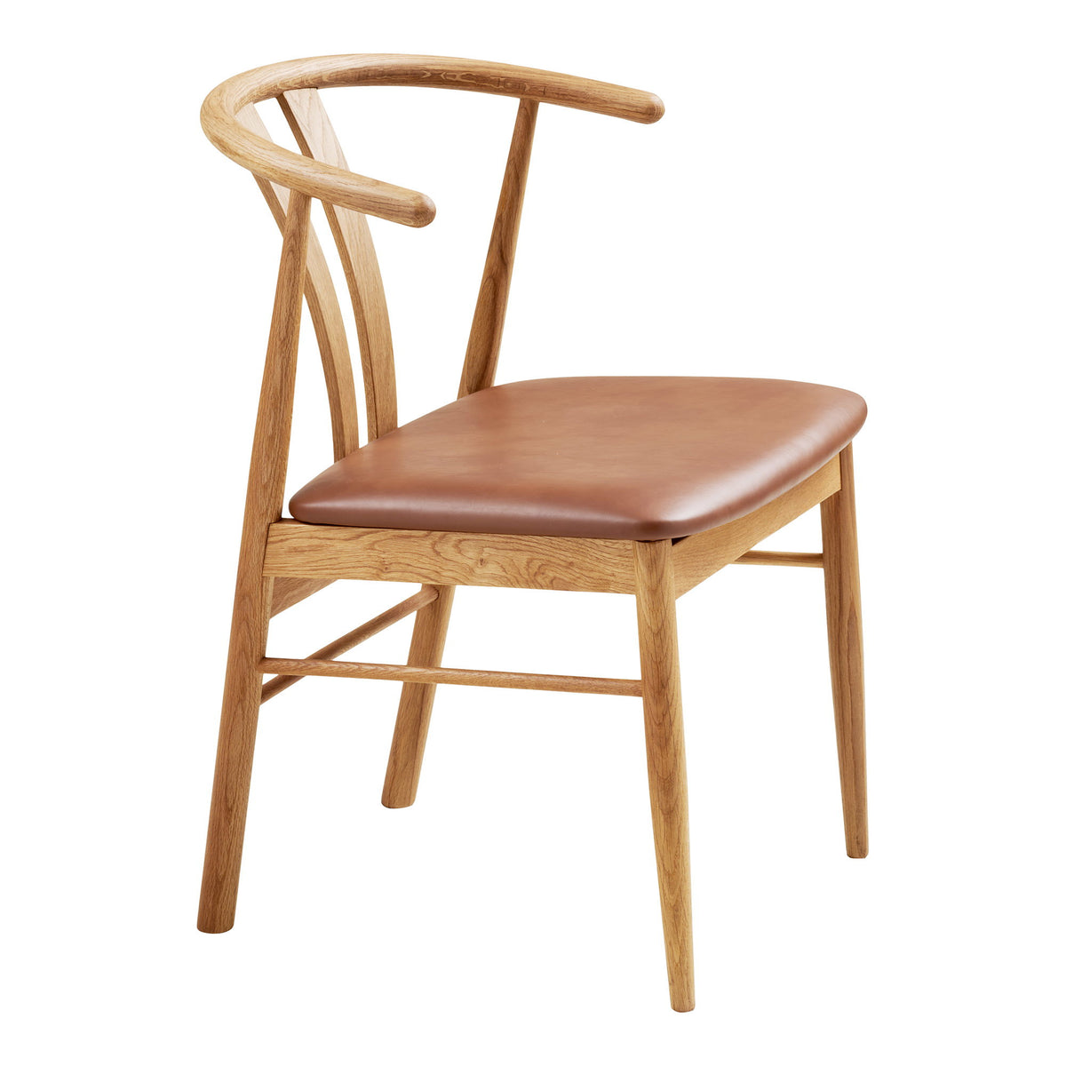 Artenara Spisebordsstol - Spisebordsstol, Eg/Pu, Natur/Brun Hn1218 ⎮ Sæt af 2 stk. ⎮ 5713917045198 ⎮ 1001493 