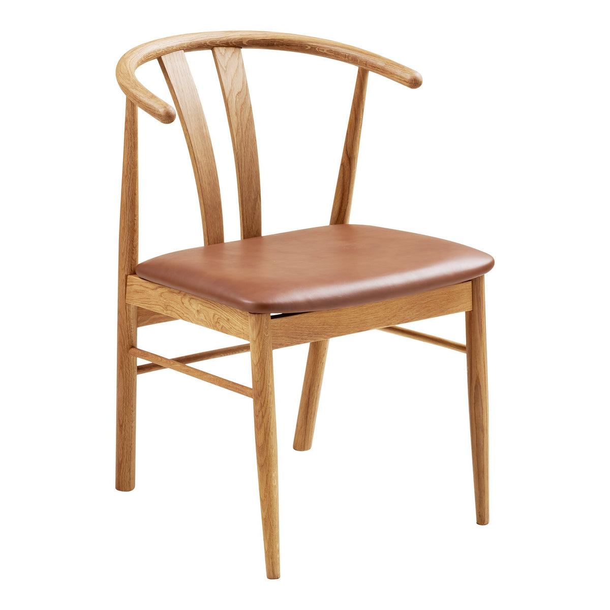 Artenara Spisebordsstol - Spisebordsstol, Eg/Pu, Natur/Brun Hn1218 ⎮ Sæt af 2 stk. ⎮ 5713917045198 ⎮ 1001493 