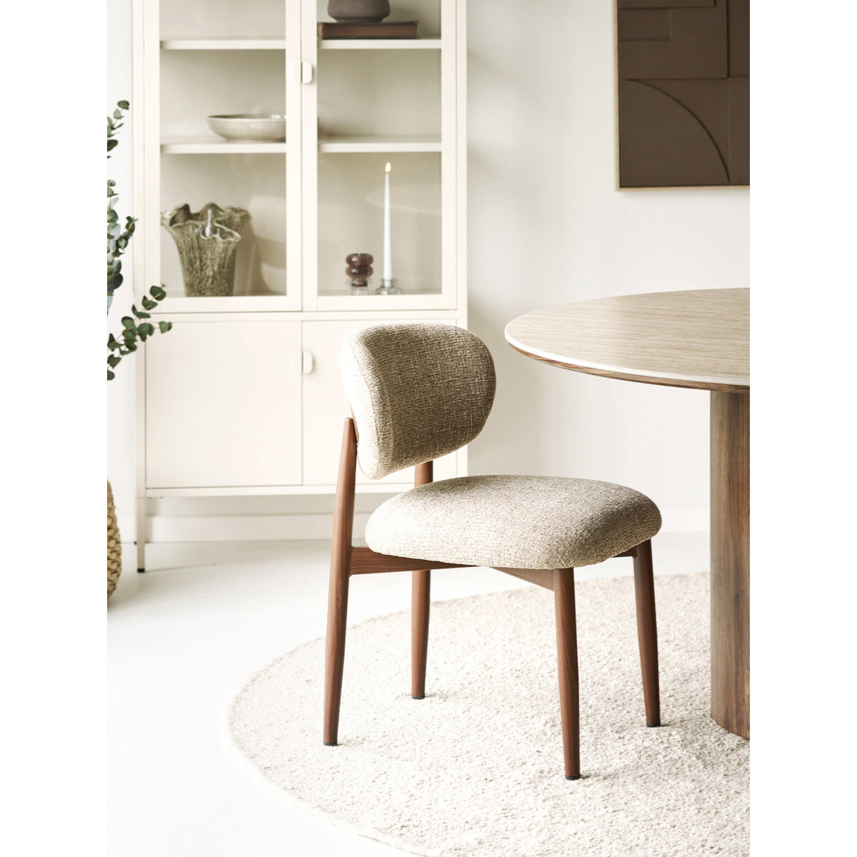 Isola Spisebordsstol - Spisebordsstol, Lysebrun, Trælook Ben, Mørkebrun Hn1359 ⎮ Sæt af 2 stk. ⎮ 5713917047529 ⎮ 1001496 