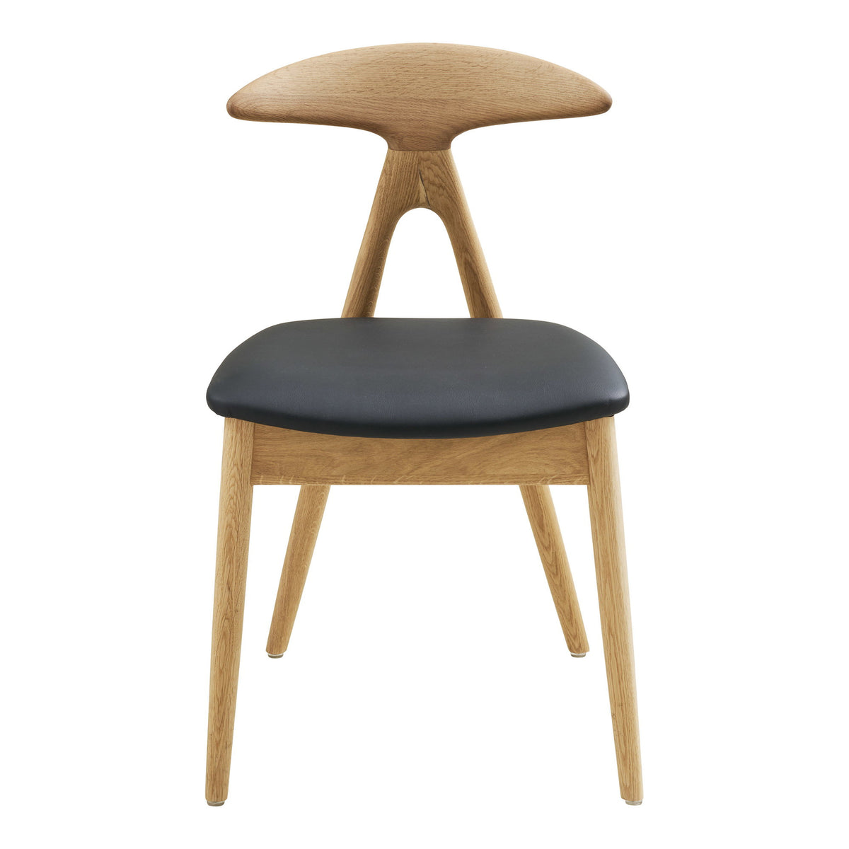 Lanuza Spisebordsstol - Spisebordsstol, Eg/Pu, Natur/Sort ⎮ Sæt af 2 stk. ⎮ 5713917048038 ⎮ 1001505 