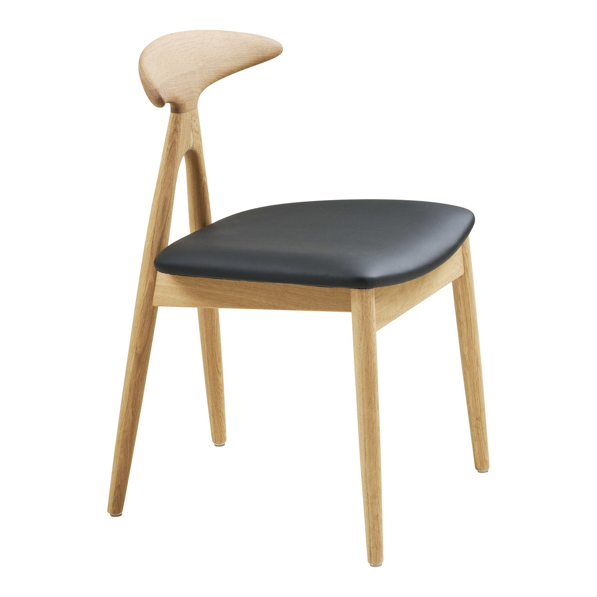 Lanuza Spisebordsstol - Spisebordsstol, Eg/Pu, Natur/Sort ⎮ Sæt af 2 stk. ⎮ 5713917048038 ⎮ 1001505 