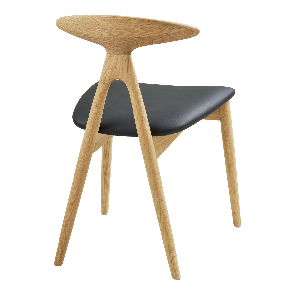 Lanuza Spisebordsstol - Spisebordsstol, Eg/Pu, Natur/Sort ⎮ Sæt af 2 stk. ⎮ 5713917048038 ⎮ 1001505 