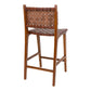 Perugia Counterstol - Counterstol, Læder, Brun, Teak Ben ⎮ 5713917010592 ⎮ 1001510 