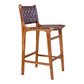 Perugia Counterstol - Counterstol, Læder, Brun, Teak Ben ⎮ 5713917010592 ⎮ 1001510 