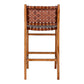 Perugia Counterstol - Counterstol, Læder, Brun, Teak Ben ⎮ 5713917010592 ⎮ 1001510 