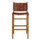Perugia Counterstol - Counterstol, Læder, Brun, Teak Ben ⎮ 5713917010592 ⎮ 1001510 