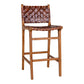 Perugia Counterstol - Counterstol, Læder, Brun, Teak Ben ⎮ 5713917010592 ⎮ 1001510 