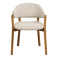 Dunkirk Spisebordsstol - Spisebordsstol, Armlæn, Egetræ Med Stof Sæde, Beige Hn1318 ⎮ 5713917037773 ⎮ 1002025 