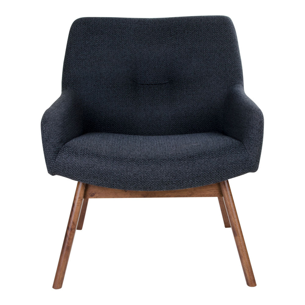 London Loungestol - Loungestol, Mørkeblå, Valnød Ben Hn1277 ⎮ 5713917008698 ⎮ 1101061 