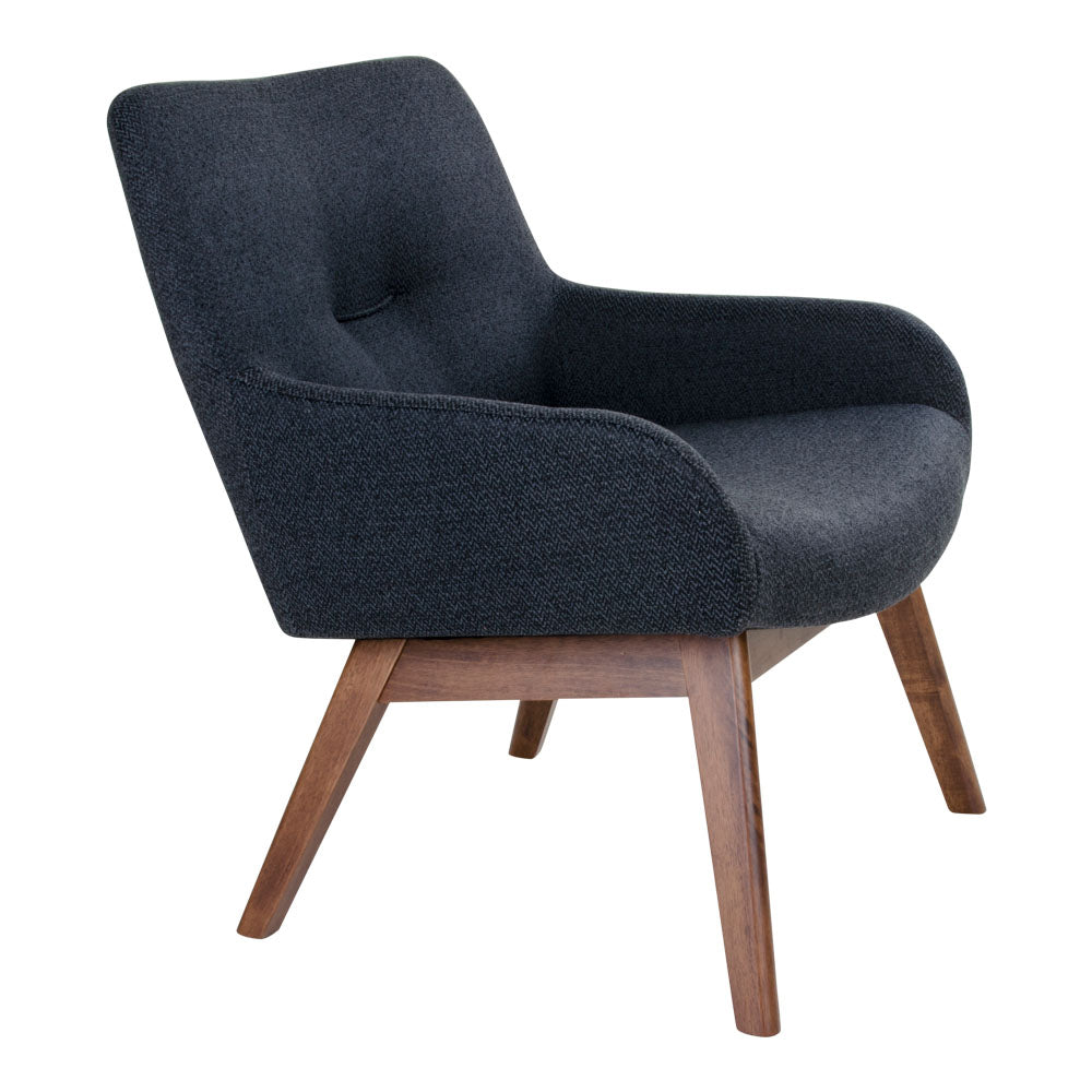 London Loungestol - Loungestol, Mørkeblå, Valnød Ben Hn1277 ⎮ 5713917008698 ⎮ 1101061 
