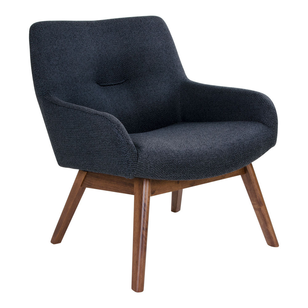 London Loungestol - Loungestol, Mørkeblå, Valnød Ben Hn1277 ⎮ 5713917008698 ⎮ 1101061 