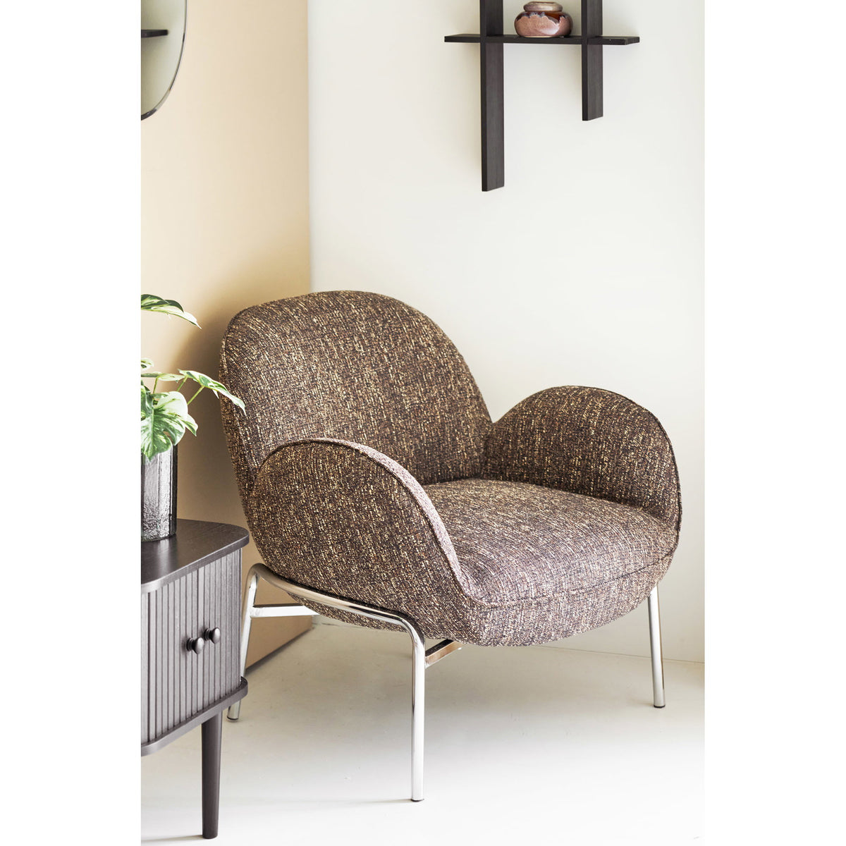 Zomba Loungestol - Loungestol, Brun Mix, Krom Ben Hn1352 ⎮ 5713917046669 ⎮ 1101075 