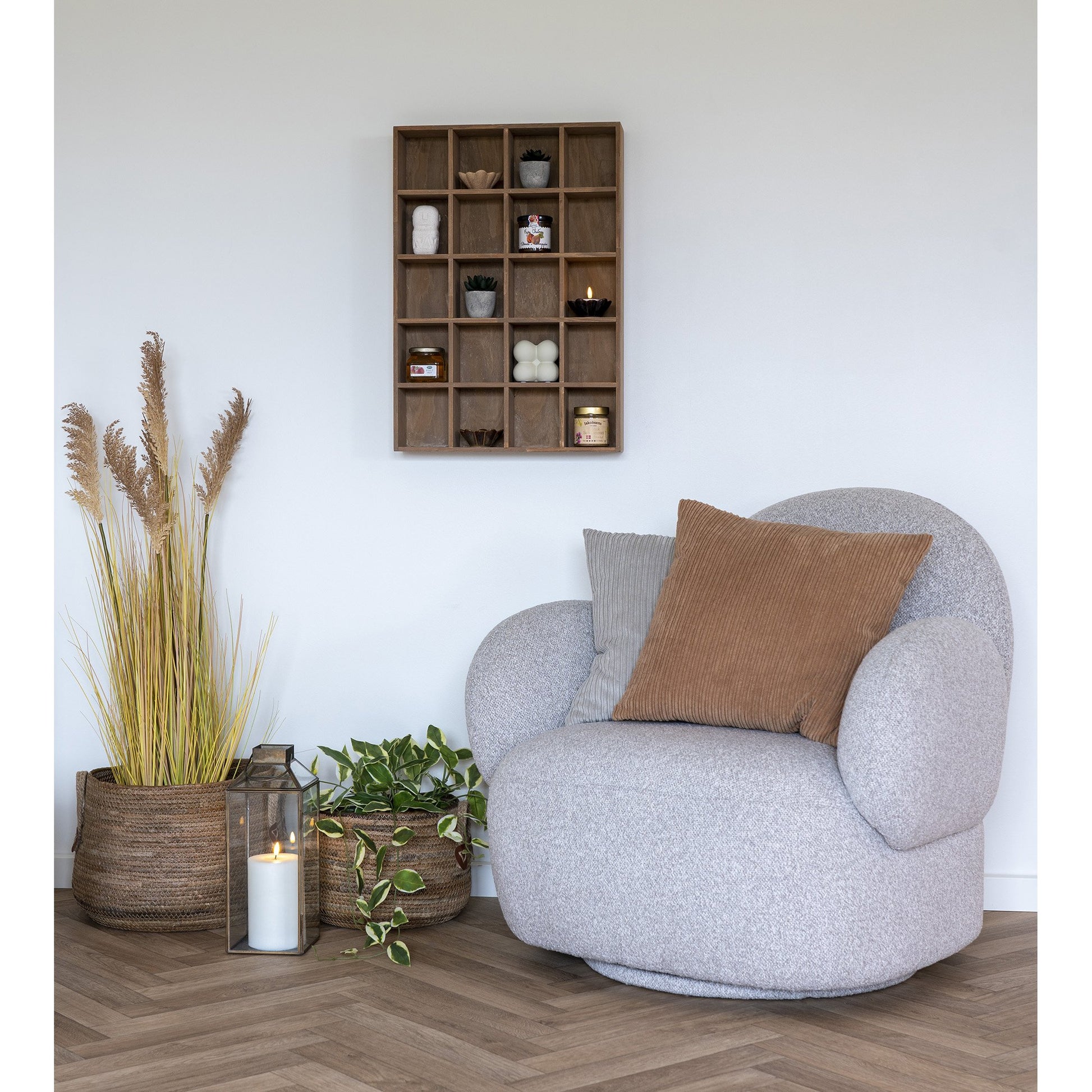 Messina Loungestol Med Drejefunktion - Loungestol Med Drejefunktion, Bouclé, Lysegrå, Hn1253 ⎮ 5713917030088 ⎮ 1101183 