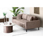 Lido 3 Personers Sofa - 3 Personers Sofa, Brun Fløjl Med To Puder Og Sorte Træben, Hn1423 ⎮ 5713917048984 ⎮ 1250010 