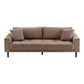 Lido 3 Personers Sofa - 3 Personers Sofa, Brun Fløjl Med To Puder Og Sorte Træben, Hn1423 ⎮ 5713917048984 ⎮ 1250010 