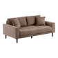 Lido 2,5 Personers Sofa - 2,5 Personers Sofa, Brun Fløjl Med To Puder Og Sorte Træben, Hn1423 ⎮ 5713917048991 ⎮ 1250011 