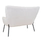 Glasgow Sofa - 2 Personers Sofa I Kunstig Lammeskind, Hvid Med Sorte Ben, Hn1090 ⎮ 5713917007677 ⎮ 1301176 