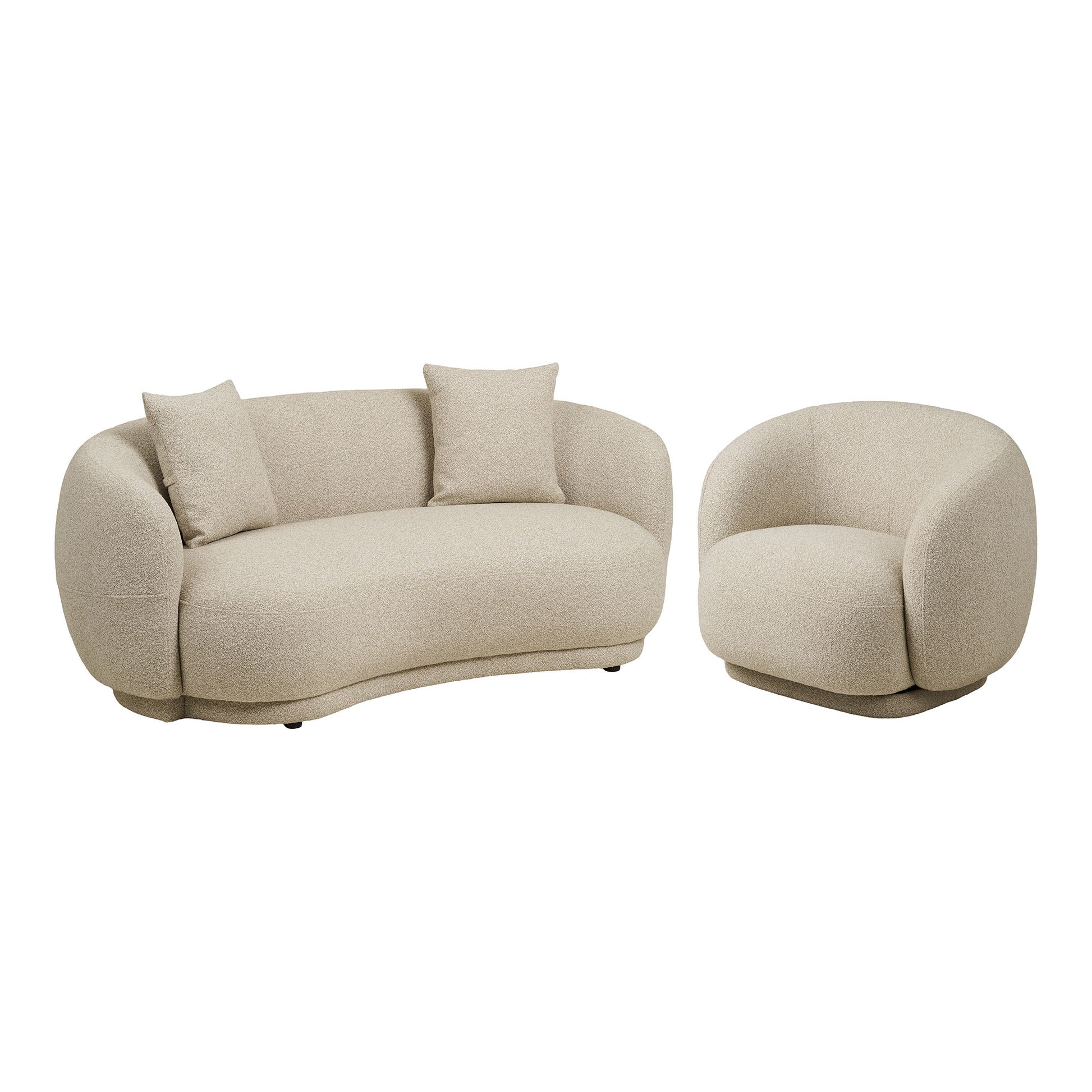 Hawkes Sæt - Sæt, 2,5 Personers Sofa Og Loungestol, Sand Hn1287 ⎮ 5713917044283 ⎮ 1301251-S 