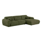 Clyde Loungesofa - Loungesofa Med To  Puder, Højrevendt, Olivengrøn, Hn1425 ⎮ 5713917045631 ⎮ 1301341 