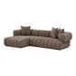 Aurora Loungesofa - Loungesofa Med 3 Puder, Venstrevendt, Brun Hn1296 ⎮ 5713917039692 ⎮ 1301358 