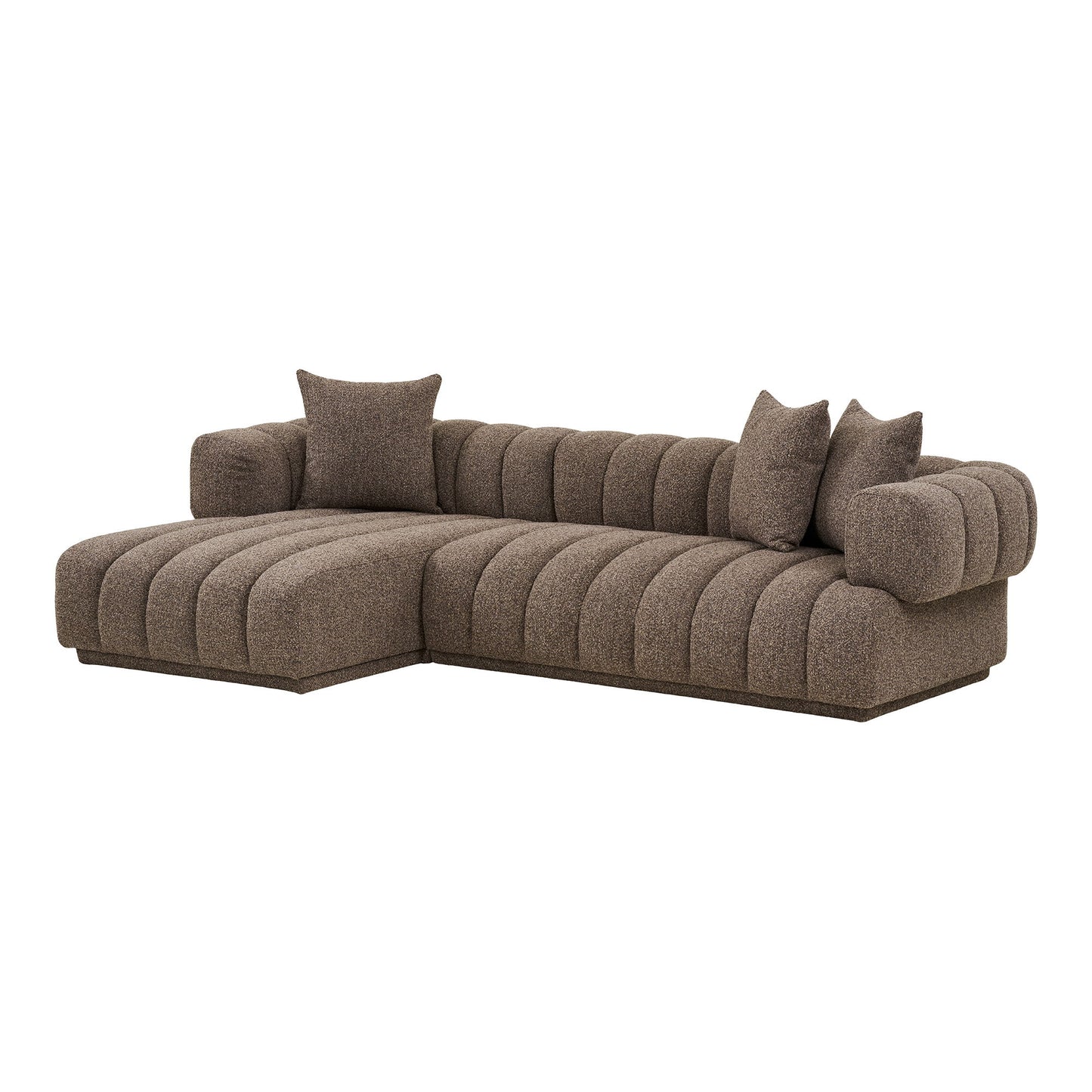 Aurora Loungesofa - Loungesofa Med 3 Puder, Venstrevendt, Brun Hn1296 ⎮ 5713917039692 ⎮ 1301358 