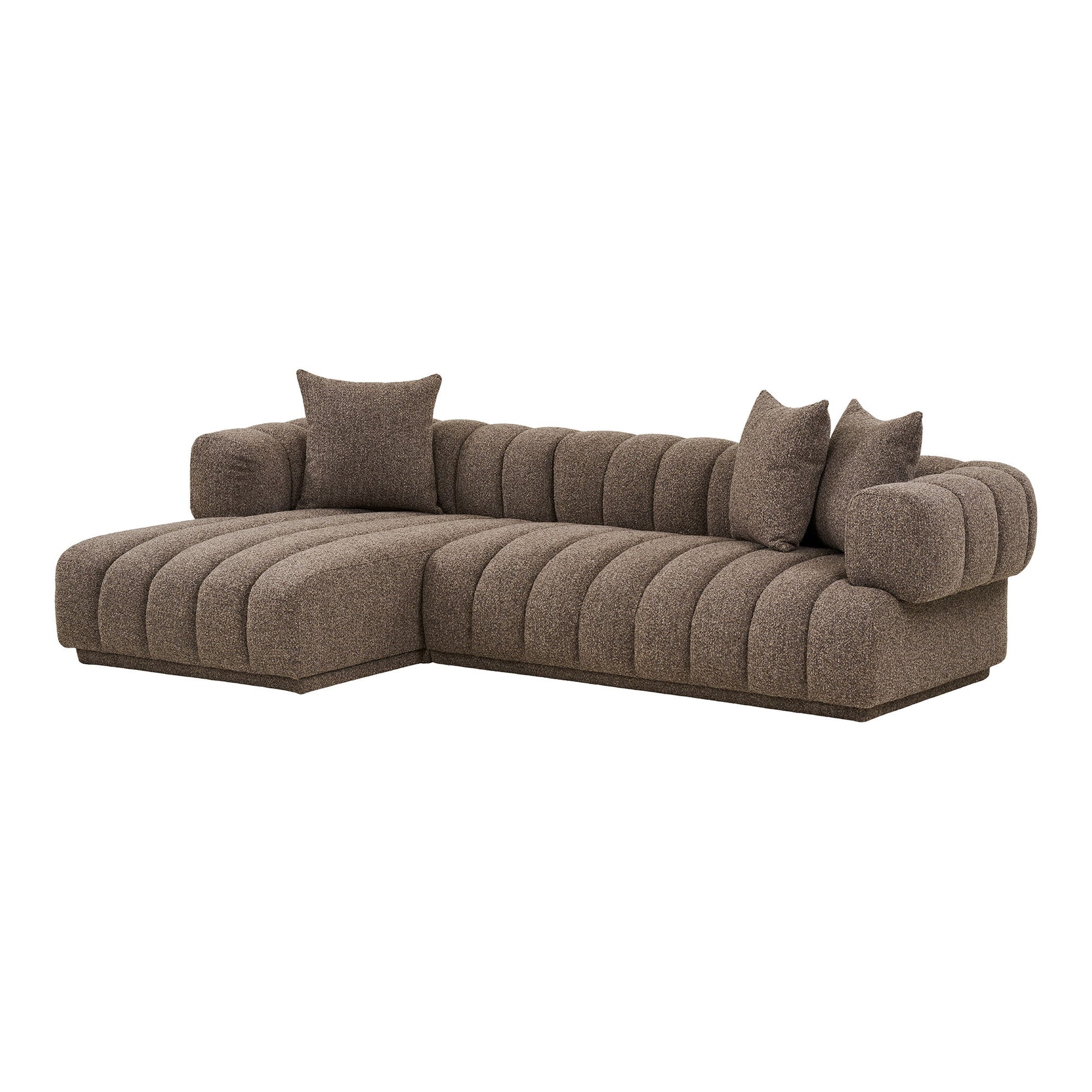 Aurora Loungesofa - Loungesofa Med 3 Puder, Venstrevendt, Brun Hn1296 ⎮ 5713917039692 ⎮ 1301358 