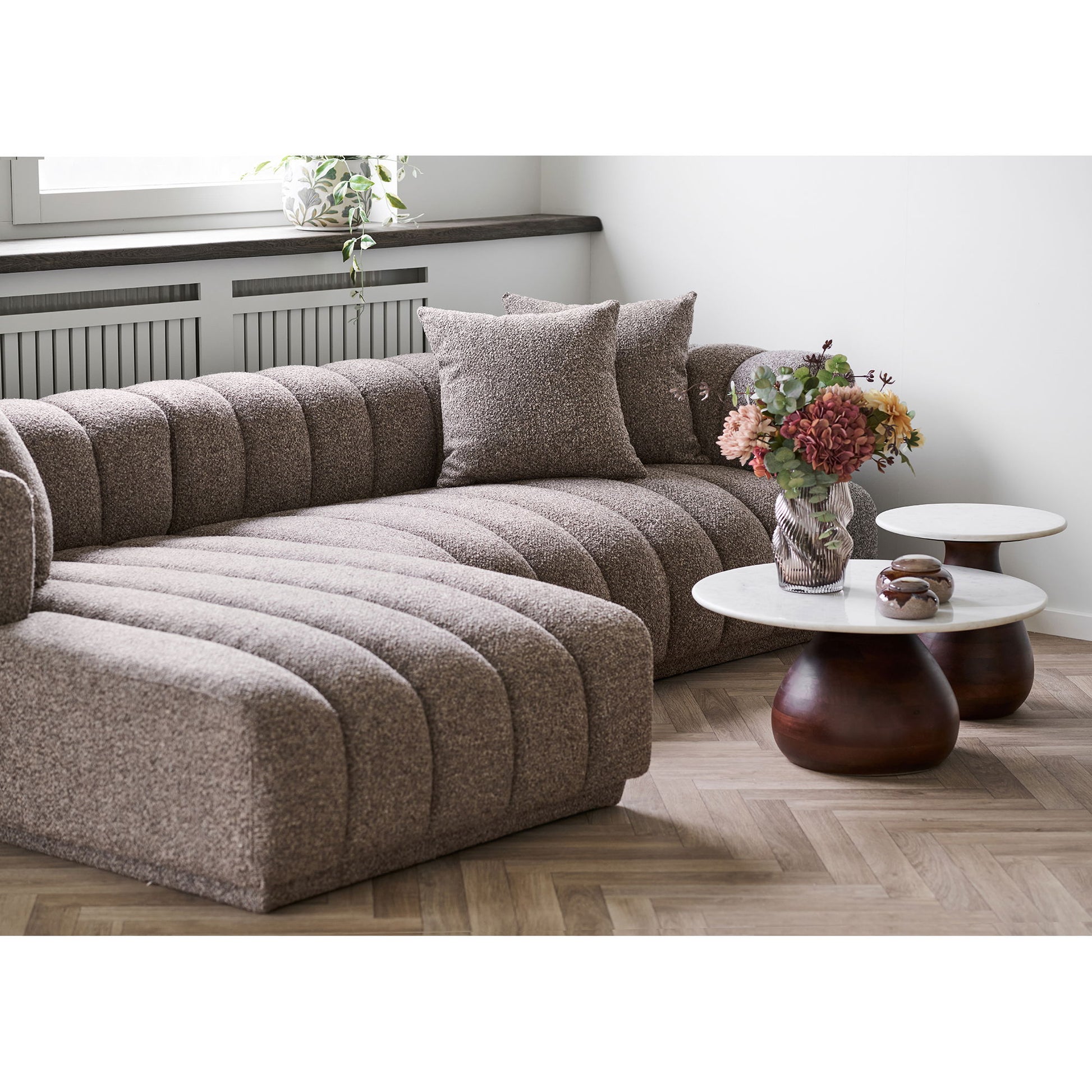 Aurora Loungesofa - Loungesofa Med 3 Puder, Venstrevendt, Brun Hn1296 ⎮ 5713917039692 ⎮ 1301358 