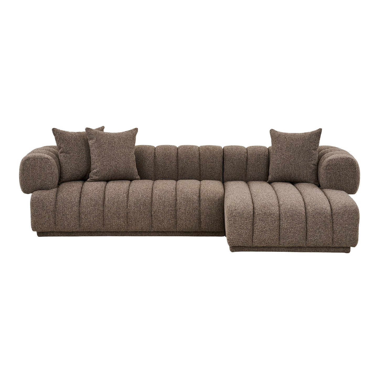 Aurora Loungesofa - Loungesofa Med 3 Puder, Højrevendt, Brun Hn1296 ⎮ 5713917039715 ⎮ 1301359 