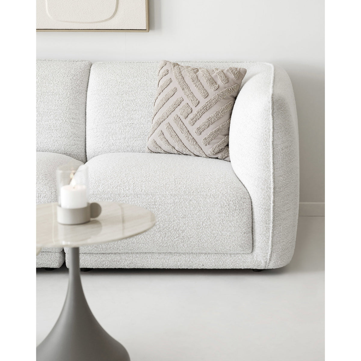 Noor Loungesofa - Loungesofa Med 2 Puder, Venstrevendt, Off-White, Hn1401 ⎮ 5713917043965 ⎮ 1301374 
