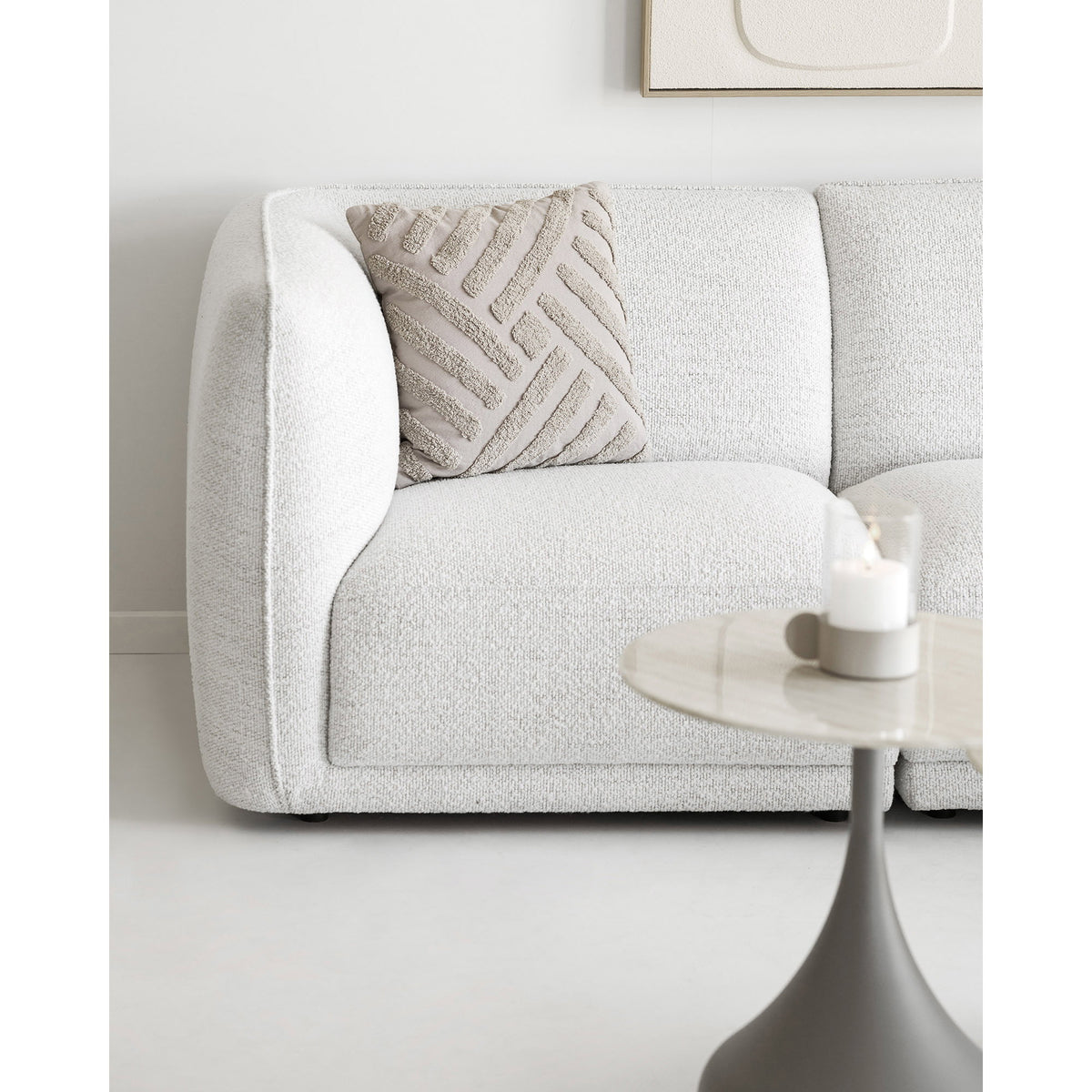 Noor Loungesofa - Loungesofa Med 2 Puder, Højrevendt, Off-White, Hn1401 ⎮ 5713917044009 ⎮ 1301375 