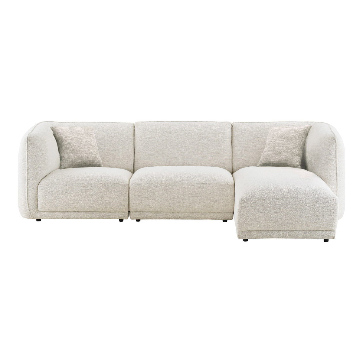 Noor Loungesofa - Loungesofa Med 2 Puder, Højrevendt, Off-White, Hn1401 ⎮ 5713917044009 ⎮ 1301375 