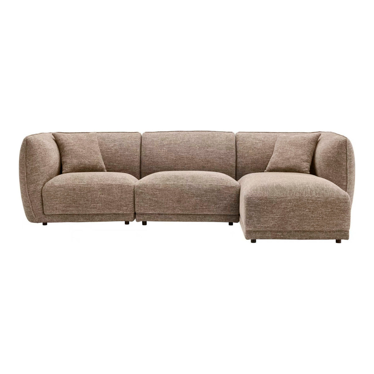 Noor Loungesofa - Loungesofa Med 2 Puder, Højrevendt, Brun, Hn1402 ⎮ 5713917044078 ⎮ 1301377 