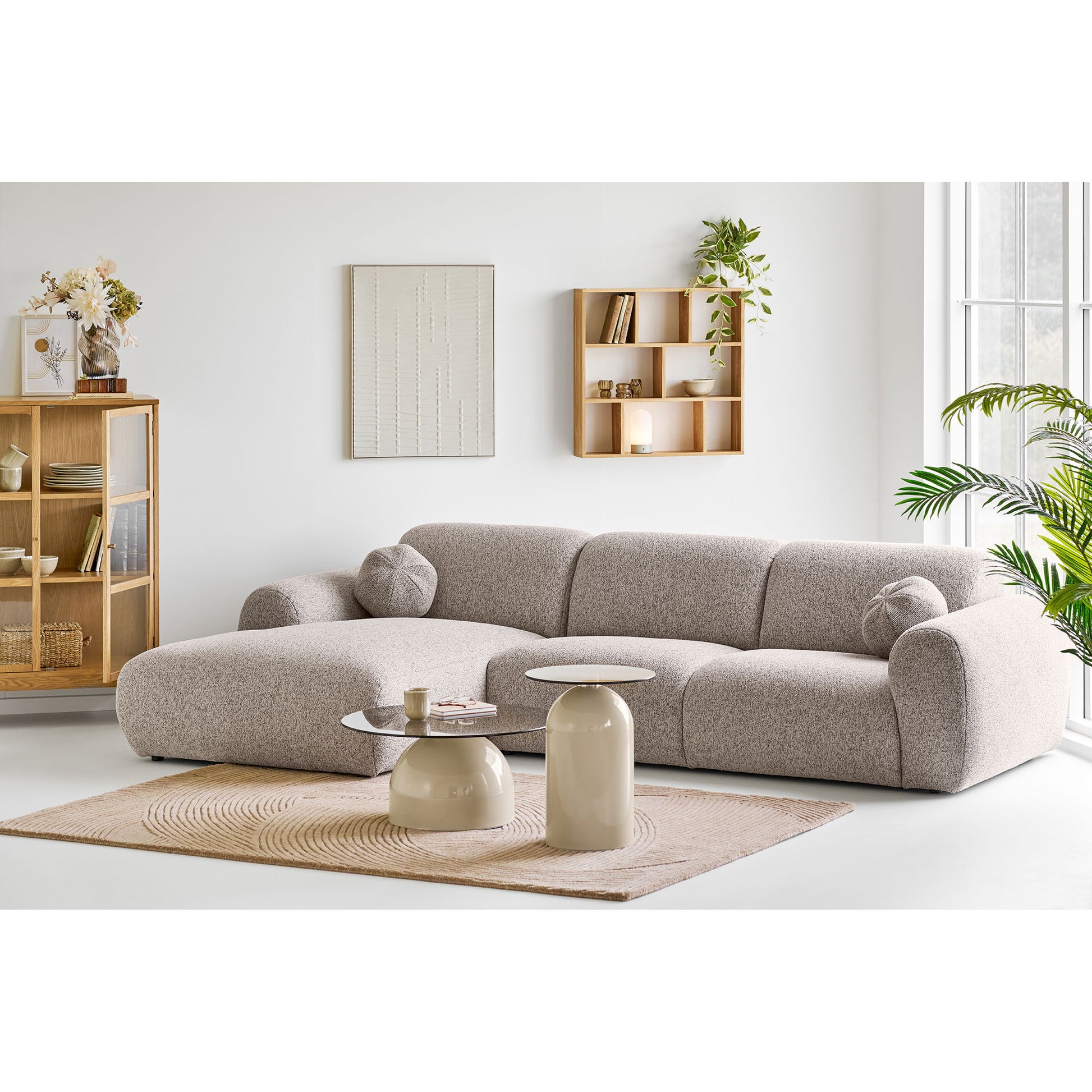 Clyde Loungesofa - Loungesofa Med To Puder, Venstrevendt, Sten Grå Hn1405 ⎮ 5713917044290 ⎮ 1301395 