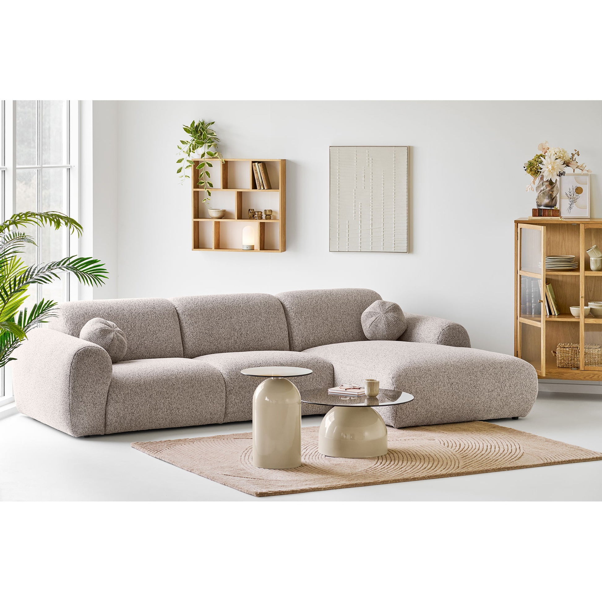 Clyde Loungesofa - Loungesofa Med To Puder, Højrevendt, Sten Grå Hn1405 ⎮ 5713917044313 ⎮ 1301396 